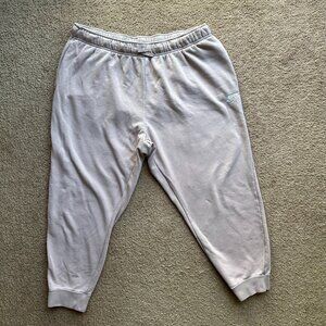 Nike Sweatpants Womens 1X (36x27) Logo Light Pink High Rise Tapered Leg